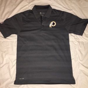 Nike NFL Washington Redskins DRI-FIT athletic polo shirt.